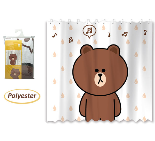 Line Friends Shower Curtain